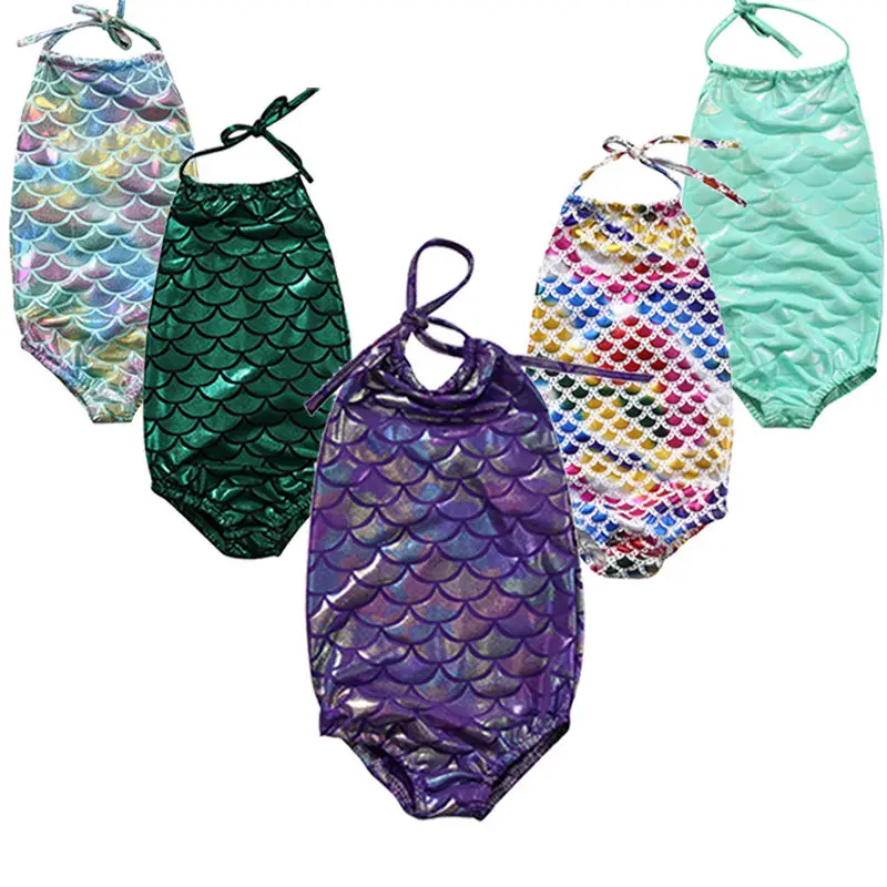 Girls Swimming Mermaid Costume baby Bodysuits Swim wear Bikibi Set Bathing Suit 2-7Years children girls clothes