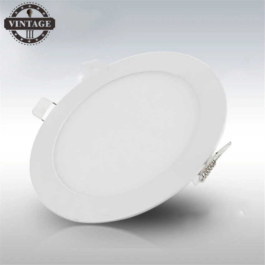 

Ultra Thin Dimmable LED Panel LightCeiling Recessed Downlight Round LED Spot Light AC85-265V 3w 4w 5w 6w 9w 12w 15w 18w