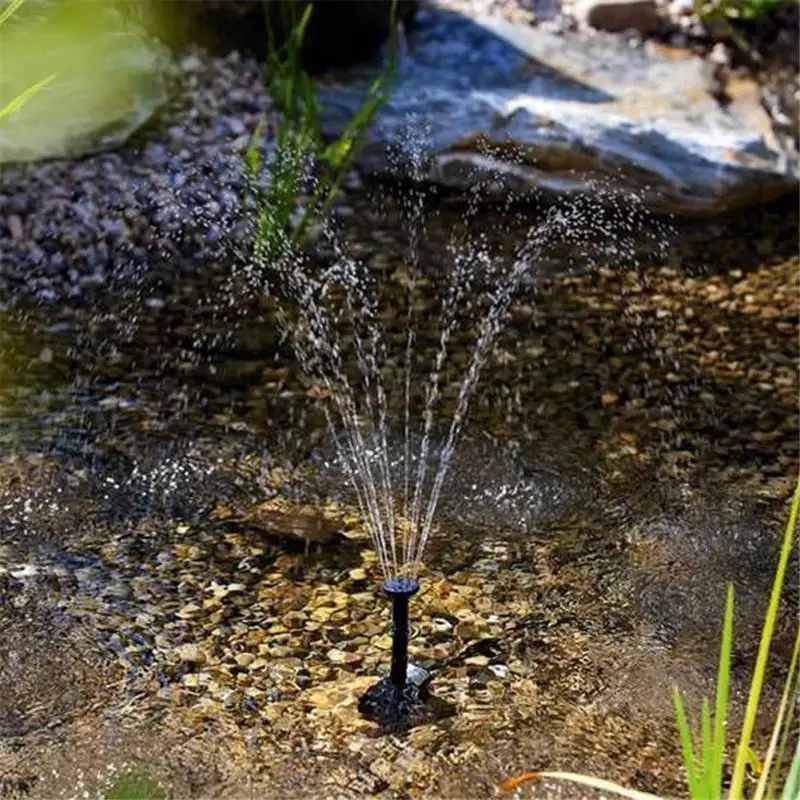 Us 10 86 30 Off Hot Small Landscape Pool Garden Fountains 7v Solar Fountain Water Pump Black In Watering Kits From Home On