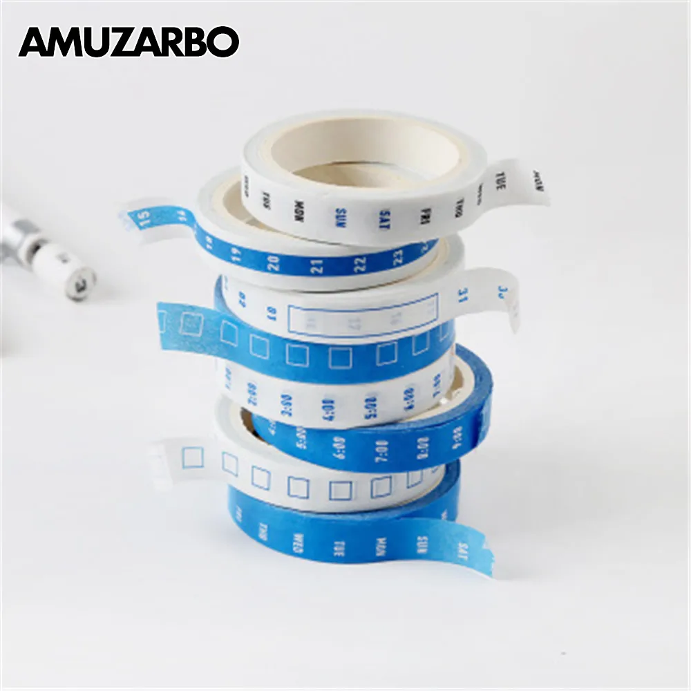 

4 Pcs/lot Office School Planning Washi Tape Set Time Date Weekly Month Schedule Efficiency Decoration Masking Tape Lot