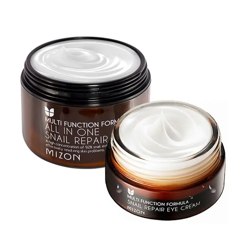 

MIZON All In One Snail Cream 120ml [Super Size] + Snail Eye Cream 25ml Face Skin Care Set Korean Cosmetics