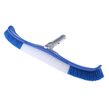 

Durable 18'' Algae Brush Swimming Pool Spa Plastic PVC Bristles Broom Aluminum Handle Tube Cleaning Tools