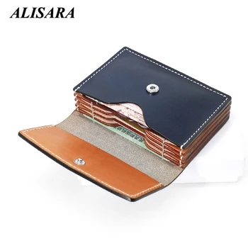 

Credit Card Wallet Genuine Leather Bank/Bus/ID Card Holder Purses Mini Change Purse Wallet for Credit Cards Small Cowhide Wallet