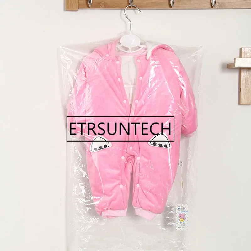 500pcs Plastic Transparent Dust Cover Garment of Kids Children Clothes