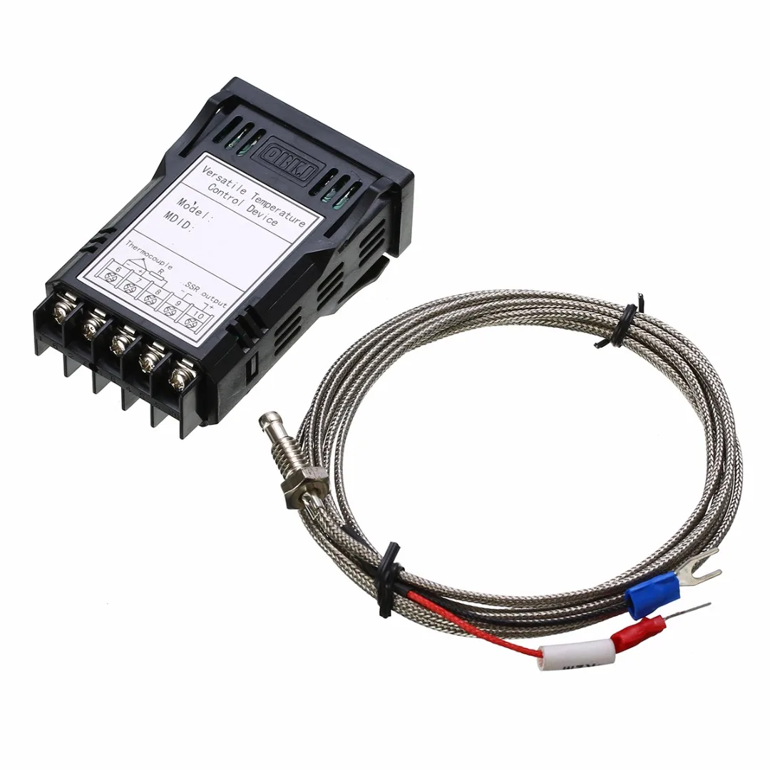 1pc Controller Black Plastic XMT7100 1/32DIN Digital F/C PID Temperature Controller With K Thermocouple For Industrial Equipment