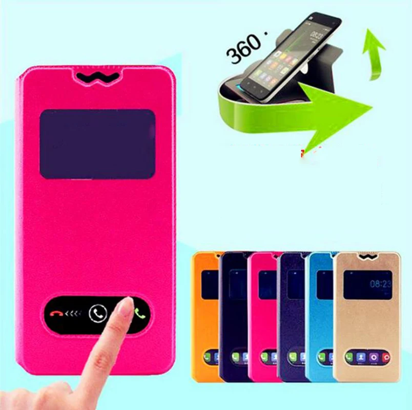 

360 degree rotation Sports View Window PU leather and Soft TPU Protective Cases case cover For Micromax AQ5001 Canvas Power