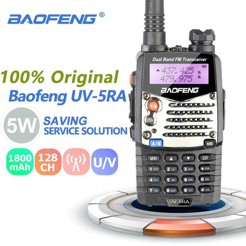 

Baofeng UV-5RA Walkie Talkie 5W Dual Band Vhf Uhf Walky Talky Professional Hunting Radio Baofeng Uv-5r Version Radio Comunicador