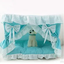 2016 Nouveau Haute Qualité Chien Maison Dentelle Princesse Chiot Maison Pet dentelle Nid Chenil Pour Animaux de compagnie Chat Chien Lits De Luxe Chat Canapé Chien nid
