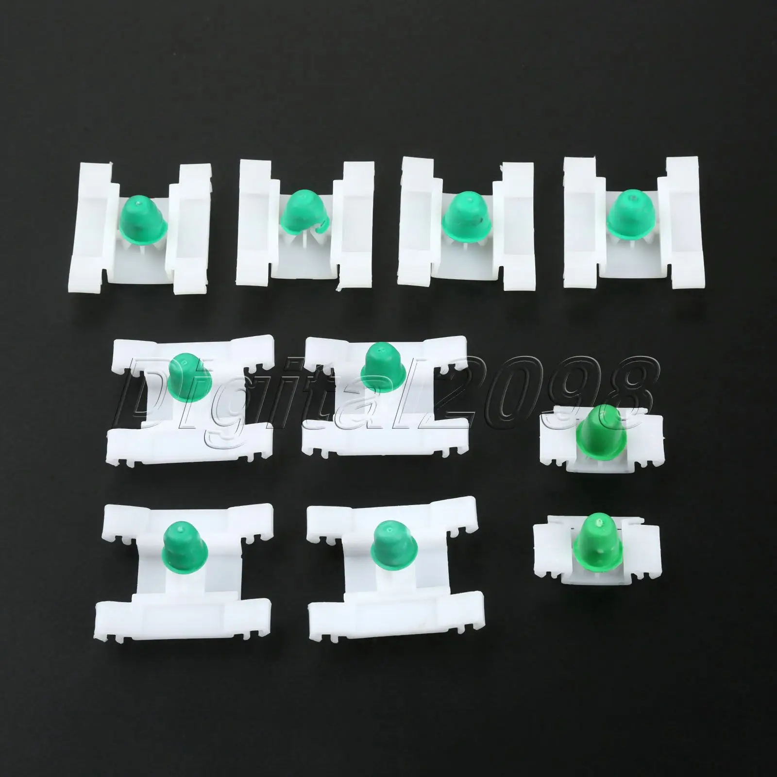 

10x Auto Fastener Clip Car Door Trim Panel Clips Bumpstrip Moulding White Plastic Rivet Retainer For VW MK3 Golf Long Short Stem