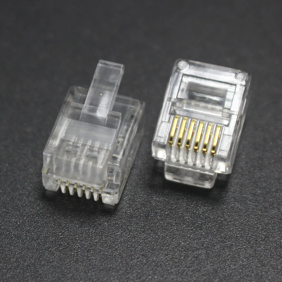 Eclyxun 10 قطعة/الوحدة الهاتف كابل rj11 rj12 6p6c الكريستال العالمي 6 الأساسية شبكة مشتركة