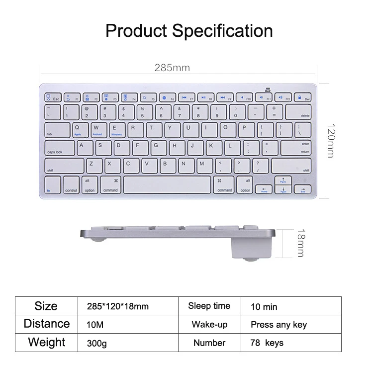 Мини портативные мультимедийные Bluetooth беспроводные клавиатуры для планшета телефона iPad Air iPhone Android iOS Windows системы Лидер продаж