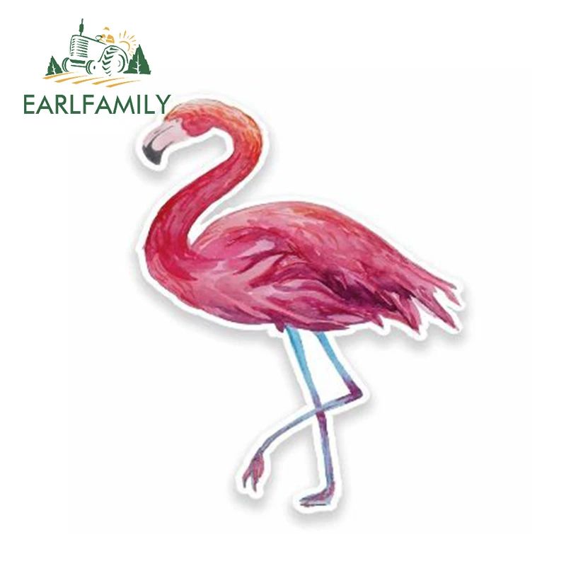 EARLFAMILY 13 см x 9 Личность розовый Фламинго виниловые наклейки в виде Фотообоев c