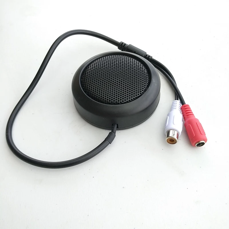 Мини аудио CCTV pick up микрофон для камеры безопасности RCA аудио выход черный цвет высокое качество чувствительность круглая форма