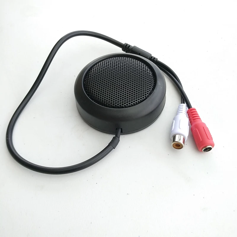 

Mini Audio CCTV pick up Microphone for camera security RCA Audio Output black color high quality sensitivity round shape