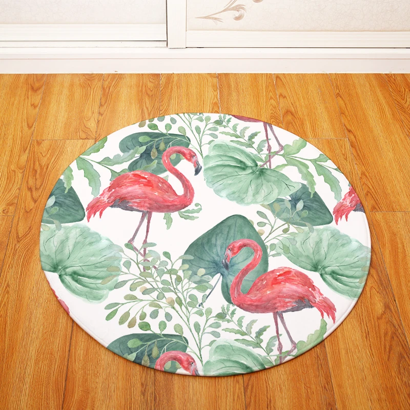 Высокое качество ковры с Фламинго круглый коврик в гостиную Мультяшные ковры двери коврик для Спальня Fornasetti ковер