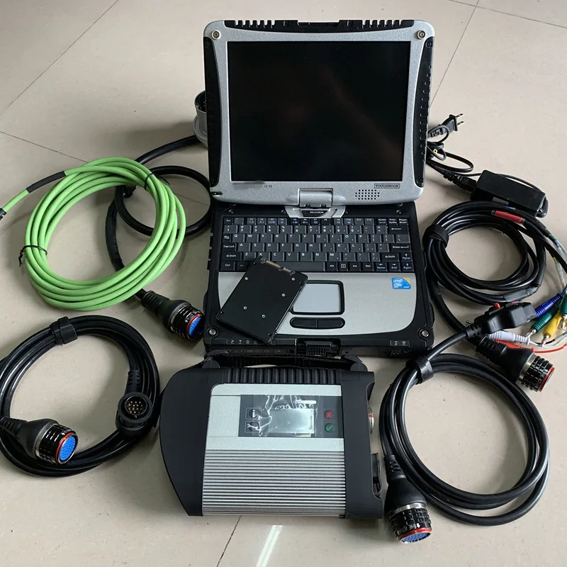 Mb star sd c4 лучший obd2 сканер mb Подключение по 2020 03 SSD с toughbook cf 19 ноутбук i5cpu полный