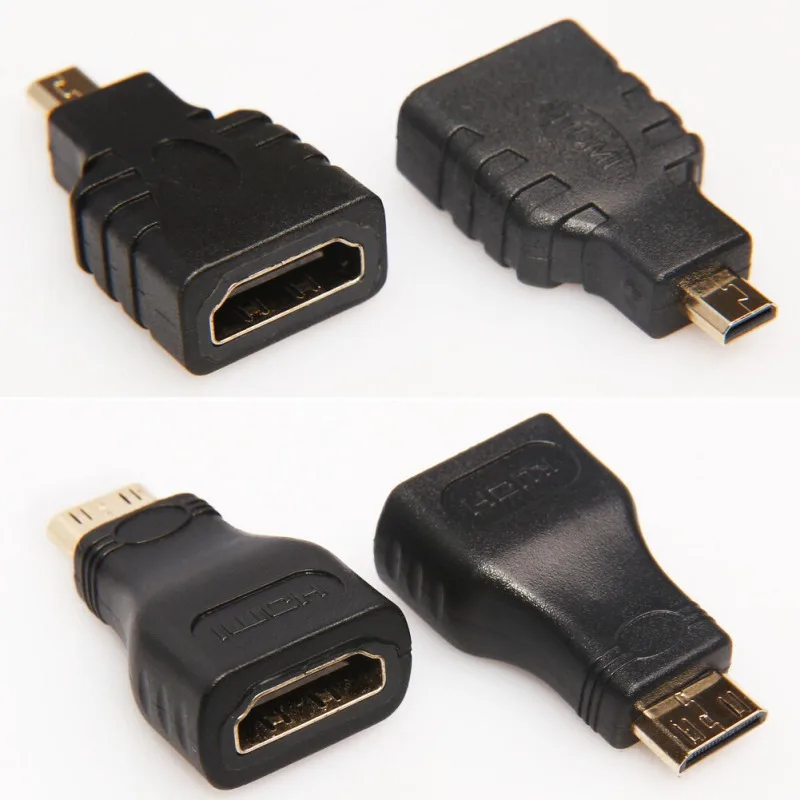 Мини 3 в 1 HDMI Мужской кабель+ адаптер Micro HDMI+ мини HDMI адаптер