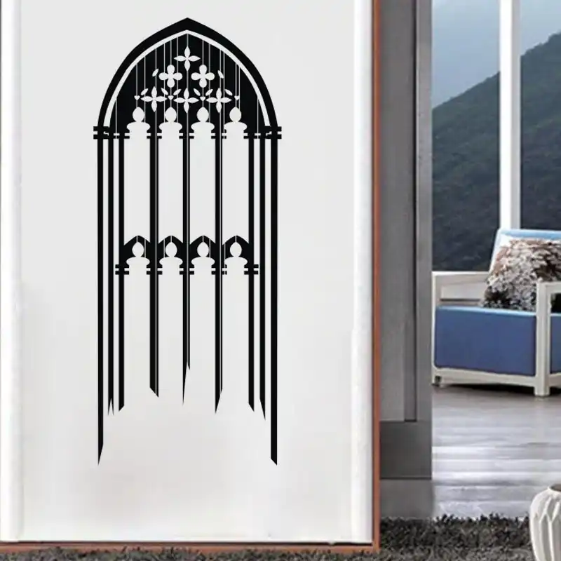 Gotico Pegatinas De Pared Ventana Vinilo Arte Decoracion Adhesivo