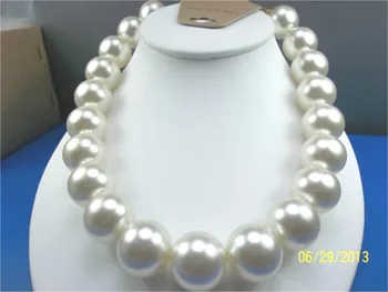 

FREE shipping>>> >>>HUGE 17"13-14MM NATURAL SOUTH SEA GENUINE WHITE PEARL NECKLACE 6.07