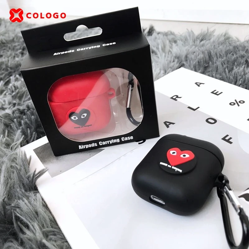 

Hot CDG PLAY Soft silicone Wireless Earphone Charging Cover Bag for Apple AirPods 1 2 Japan Tide brand Bluetooth Headset Box