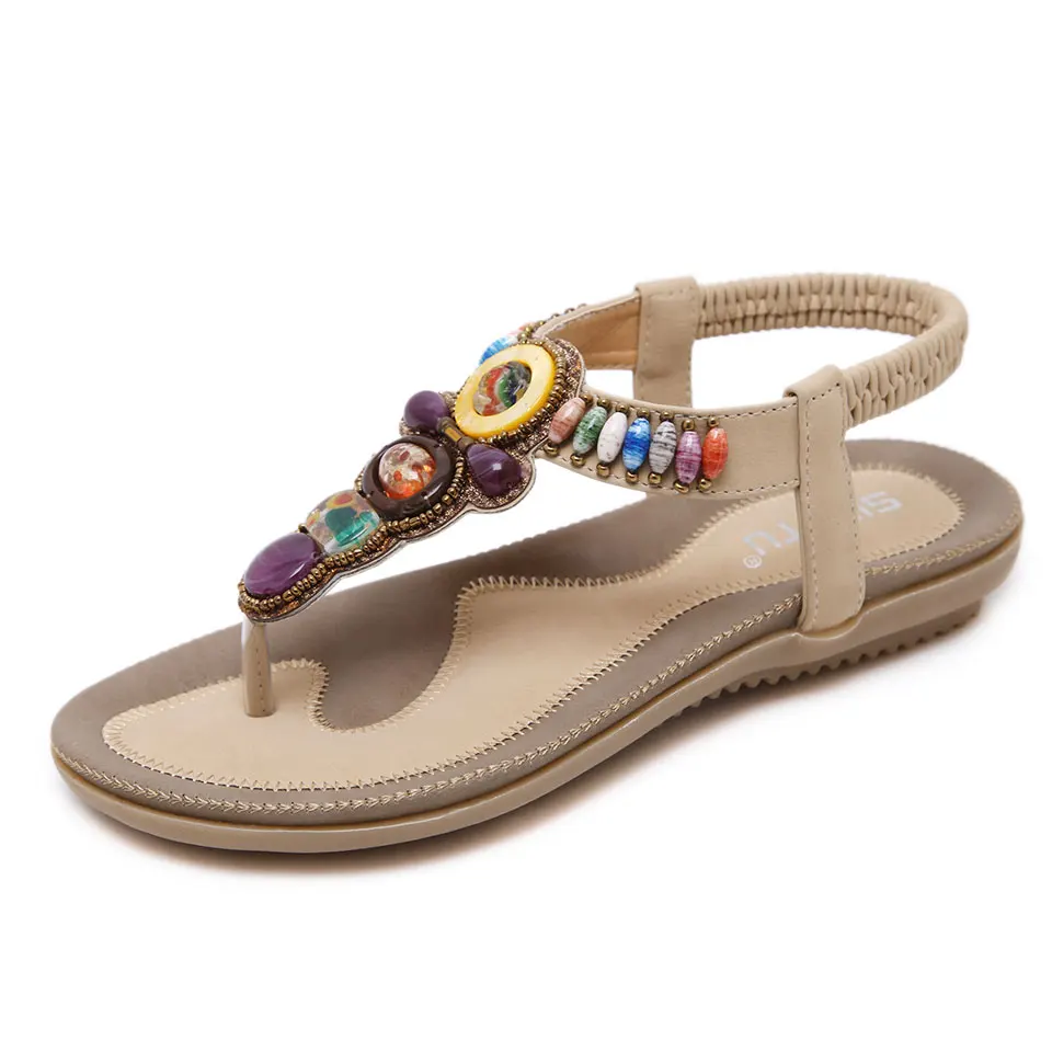 beaded flat sandals