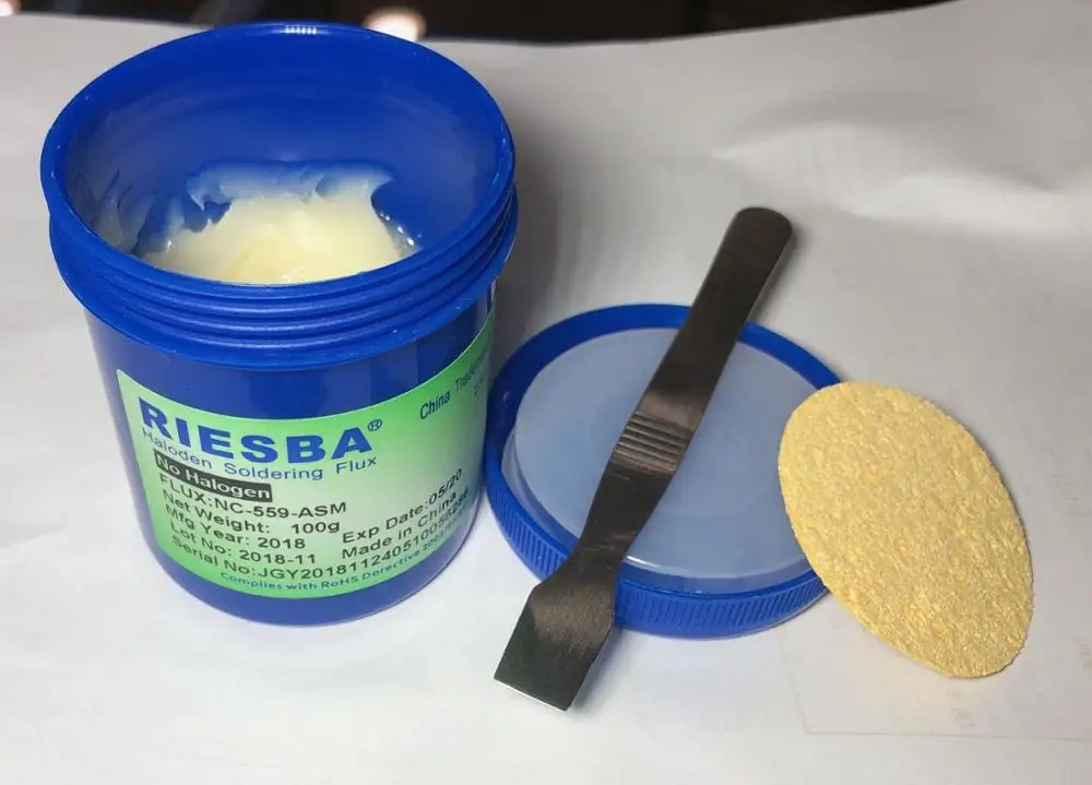 Паяльная паста RIESBA Nc 559 asm 100 г Бессвинцовая паяльная флюсовая сварочная Флюс