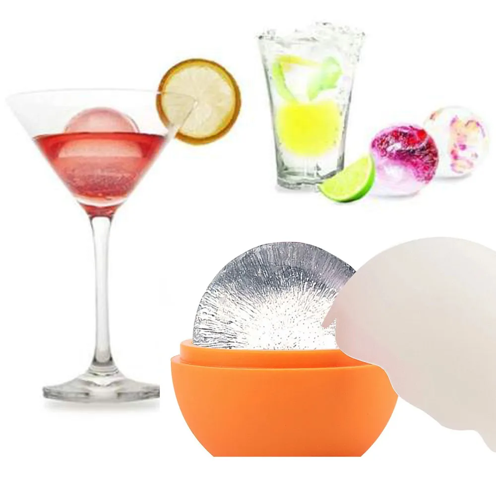 

Kitchen bar supplies ice lattice 3D Silicone Ice Hockey Spherical Silica Gel Maker Cube Round DIY Mold Kitchen tools z0617#G30
