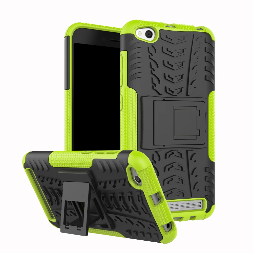 Hard PC + Soft Silicone Mixing Kickstand Armor Capa For Xiaomi Redmi 5A Shockproof Phone Shell 5 A Coque Fundas |
