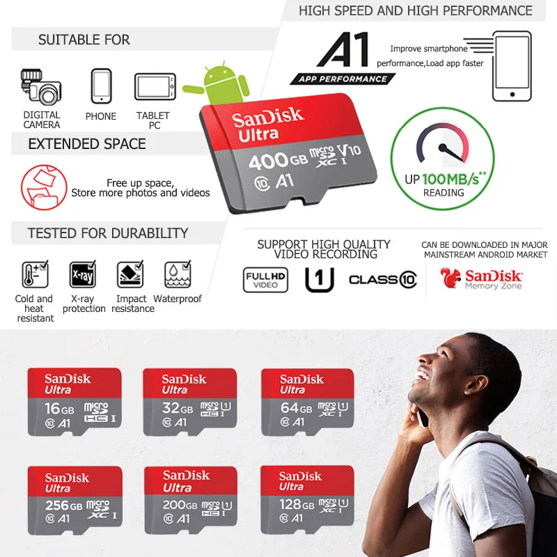 Ezshare беспроводной wifi адаптер SanDisk Ultra 16 ГБ 32 ГБ класс 10 microsd wifi Беспроводная TF карта Micro SD карта 64 Гб 128 Гб карта памяти