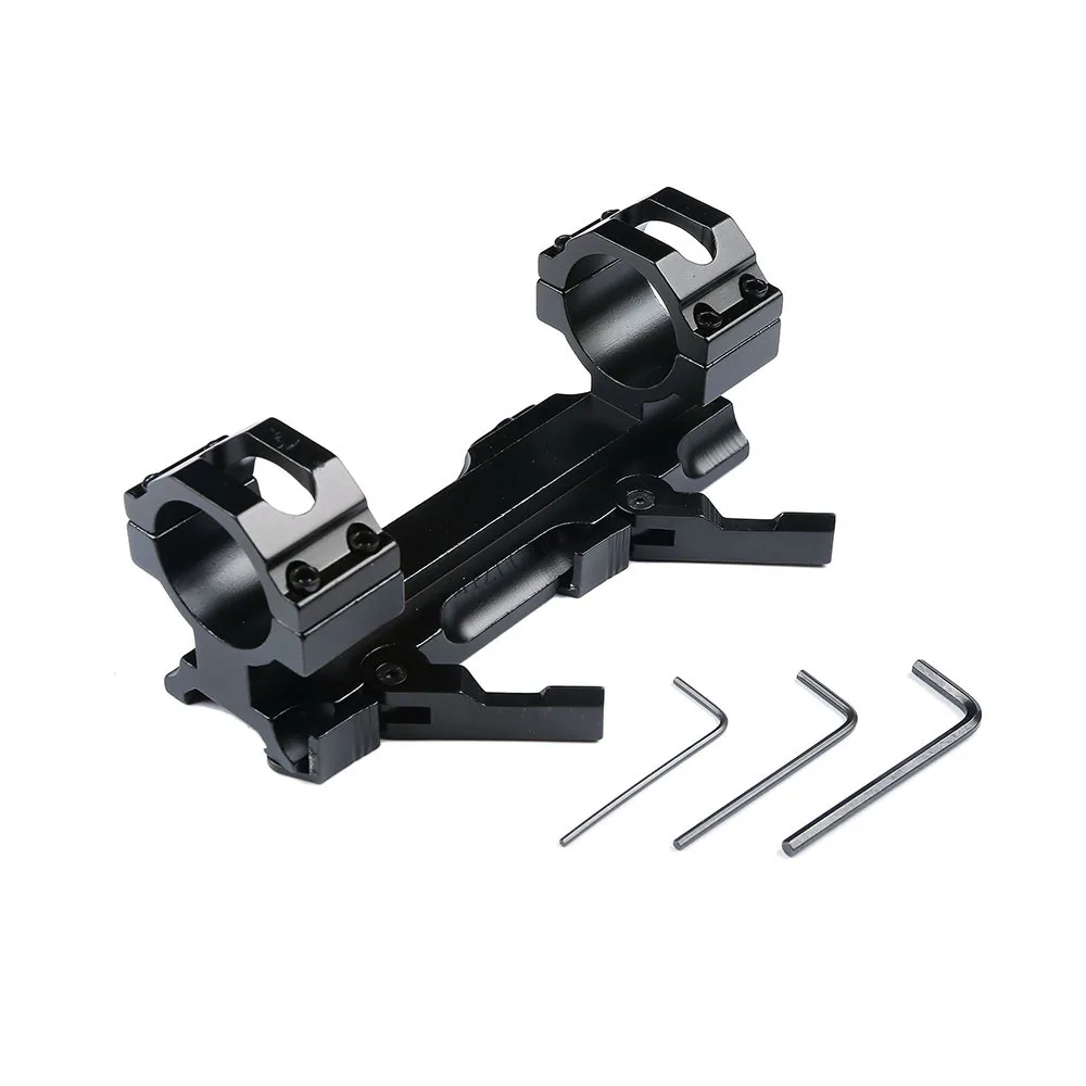 

AR15 M4 Scope Mount 30mm 1" Ring Quick Release Cantilever Heavy Duty Rifle Scope Mount 20mm Picatinny Rail Weaver QD Auto Lock