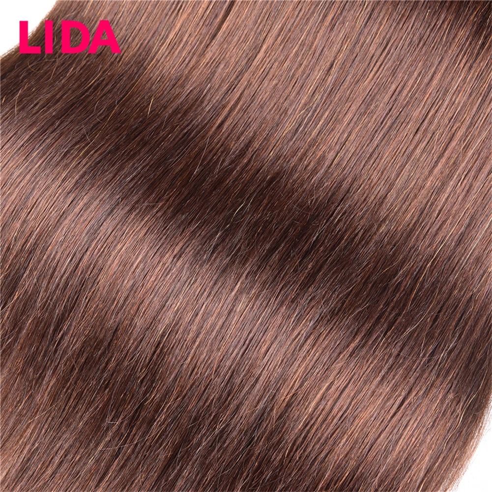 LIDA человеческие волосы пучки двойной уток малазийские волосы переплетения пучки 8-26 дюймов прямые волосы Реми пучки для 3 пучков сделки