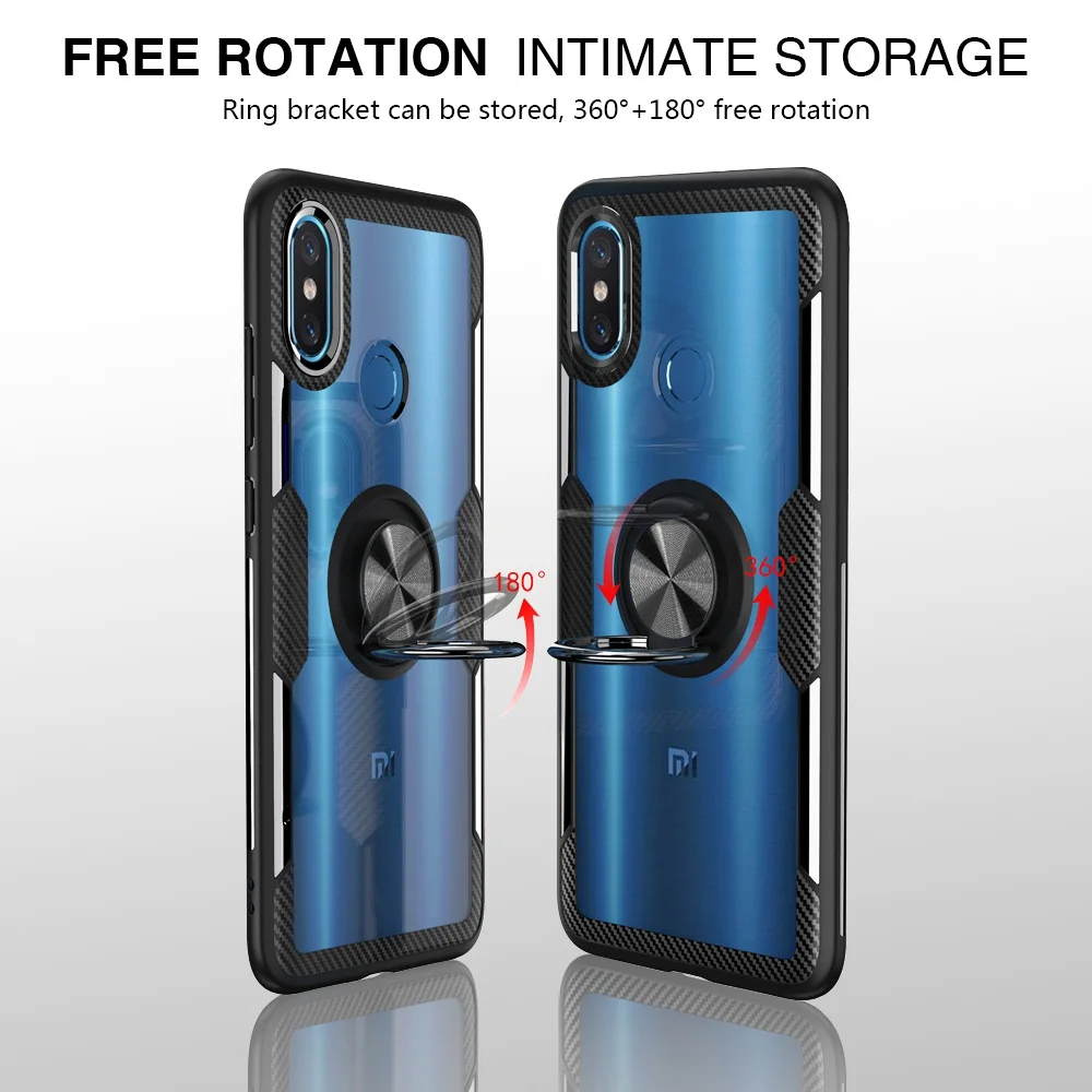 Phone Case For Xiaomi Redmi Note 7 Case Ring Holder Stand Cover Case For Xiaomi Mi 9 8 Lite SE Redmi Note 5 Pro Case Magnetic
