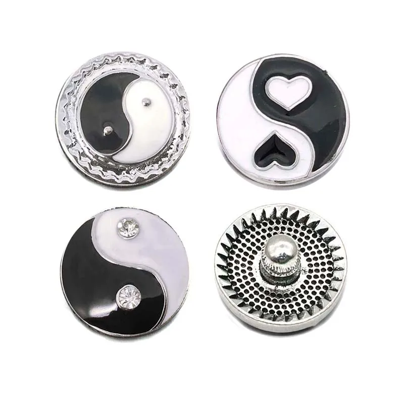 

Wholesale metal Rhinestone Snap Buttons W143 Tai Chi High heels Diy Jewelry fit 18mm Snap button Necklaces/Bracelets for women