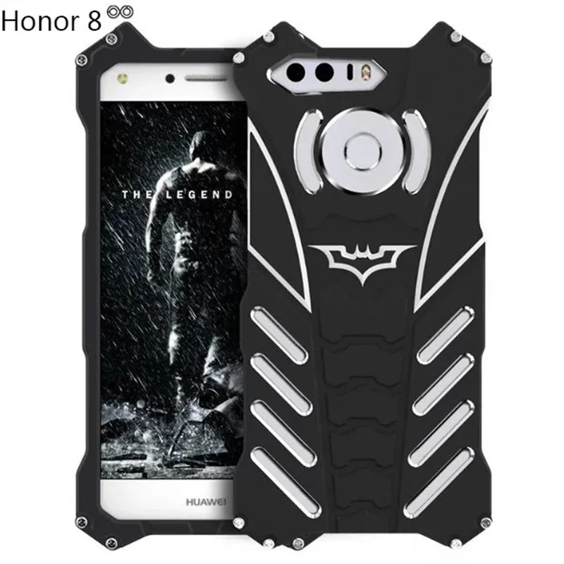 

Cool Metal Case For Huawei Honor 8 Case With Holder Cover For Honor 8 5.2' Bumper Alloy Case Coque Capa R-JUST Batman Armor Case