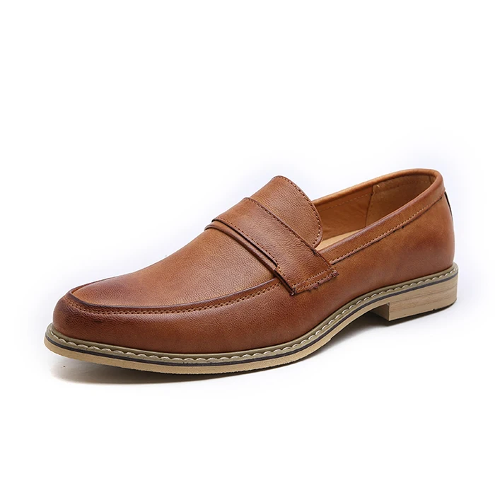 DXKZMCM/мужские туфли-оксфорды; кожаные мужские модельные туфли ручной работы; модные мужские туфли с острым носком; роскошные кожаные мужские туфли на плоской подошве - Цвет: Коричневый