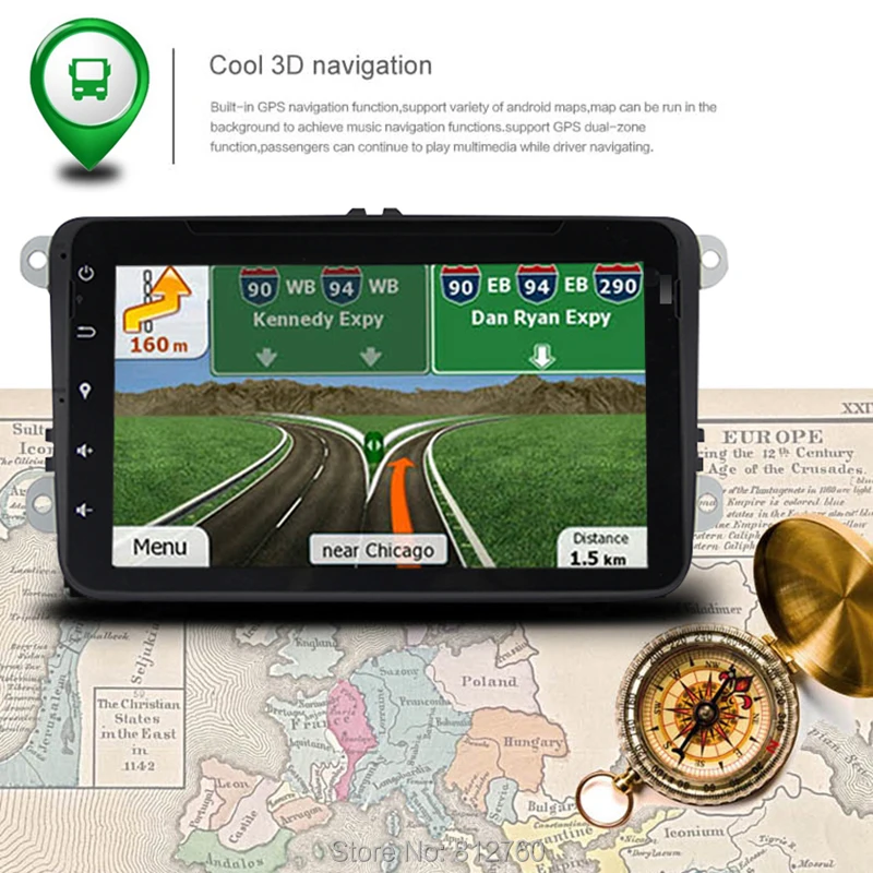 Top 8 Core 4G RAM Android 9.0 Car GPS Radio for Volkswagen VW Passat B6 polo touran Golf Caddy JETTA TIGUAN CC headunit DVD player 7