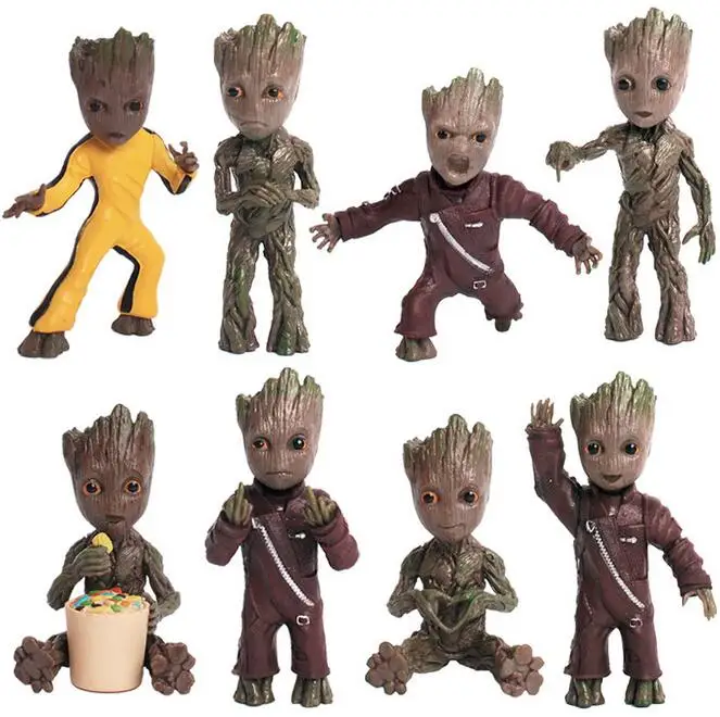 New Keychain Movie Toy Dancing Tree Man Figure Anime Vinyl