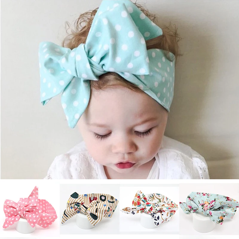 Autumn Florals Knot Bow hair clips baby bows baby headbands