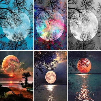 

KAMY YI Full Square/Round Drill 5D DIY Diamond Painting"Moon tree scene"Mosaic Stitch Diamond Embroidery Home Decor Gift HYY1