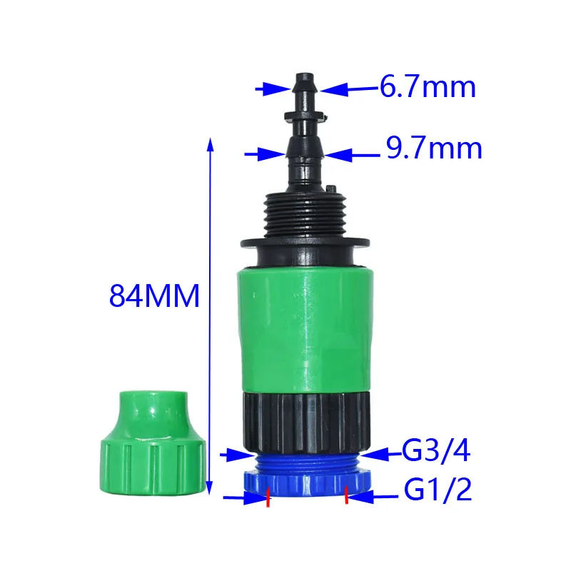 1 шт. телескопический шланг для капельного орошения 1/4 дюйма G1/2 G3/4|Соединители