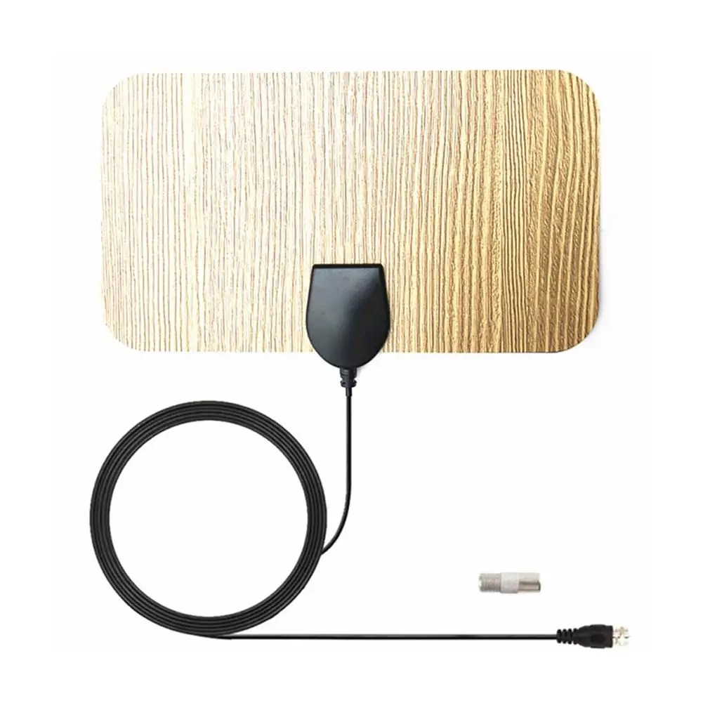 TV Aerial TV Antenna 200 Mile Digital HD Wood Grain Indoor with Amplifier Signal Booster HD HDTV DVB Cable TV UHF VHF DTV TV Aerial TV Antenna 200 Mile Digital HD Wood Grain Indoor with Amplifier Signal Booster HD HDTV DVB Cable TV UHF VHF DTV