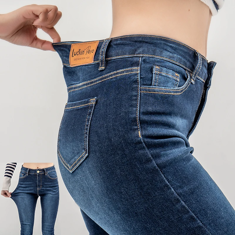 Luckinyoyo jean jean pour femme avec taille haute pantalon pour femme grande taille skinny jeans femme 5xl denim modis streetwear