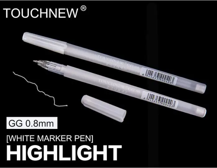 Markers White Highlighter Pen Office School 0.8mm Sketch Fine Liner Pen