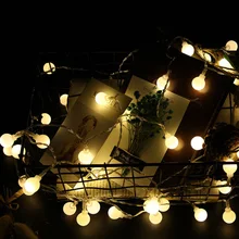 YINGTOUMAN маленький белый шар Тип 5 м 24 светодиодный аккумуляторная лампа светодиодный свет шнура Свадебная вечеринка Рождество праздник украшение