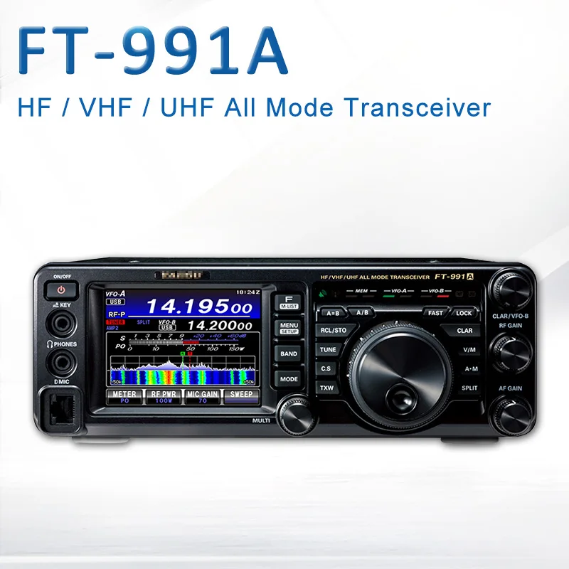 Подходит для Yaesu FT-991A HF/VHF/UHF полнорежимный цифровой коротковолновый 100 Вт Мощный Автомобильный радиоприемопередатчик