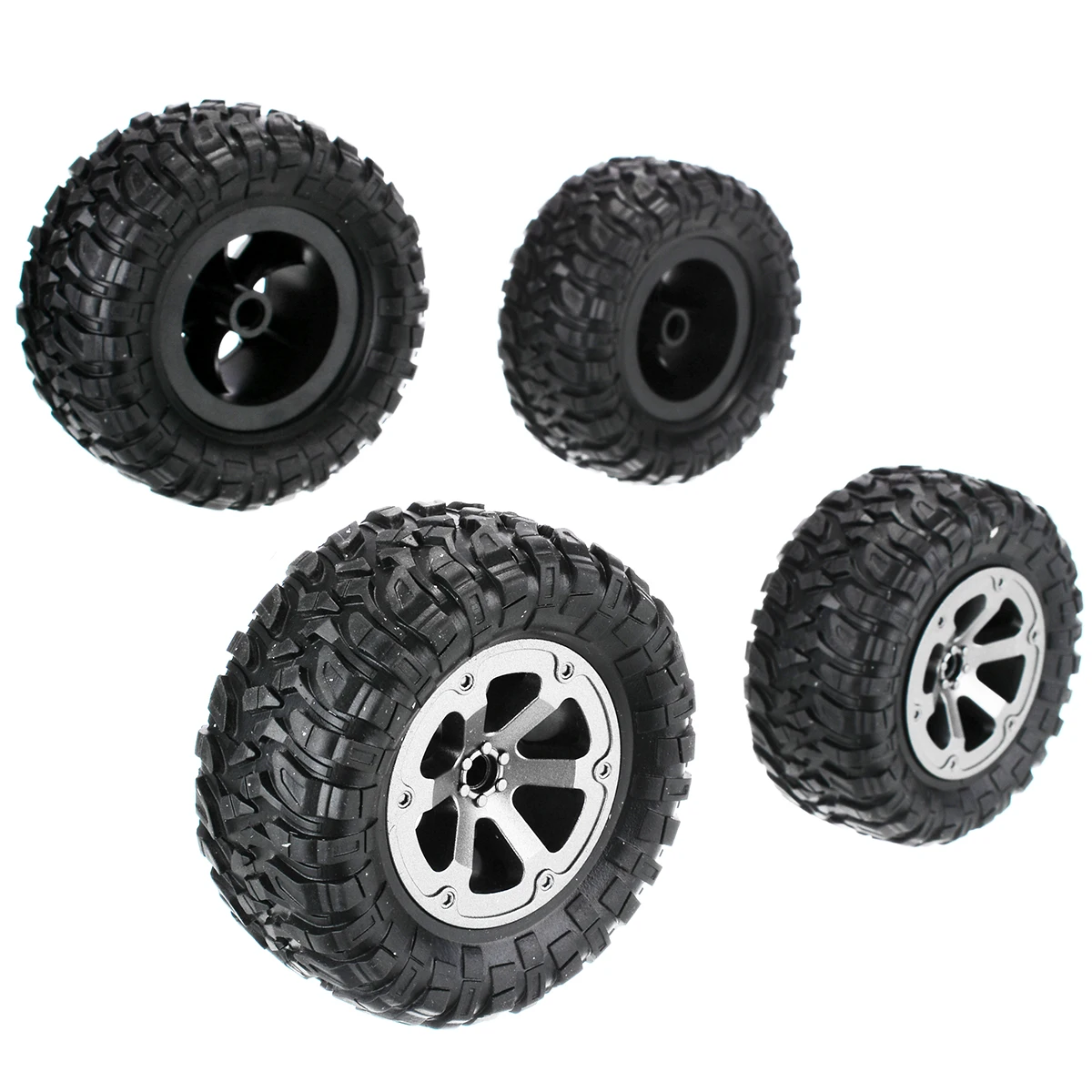 New Arrival 4 Pcs Upgrade Rubber Track Wheels Spare Parts Remote Control Truck Wheels For WPL B-1 B-14 C-14 1/16 RC Car Truck