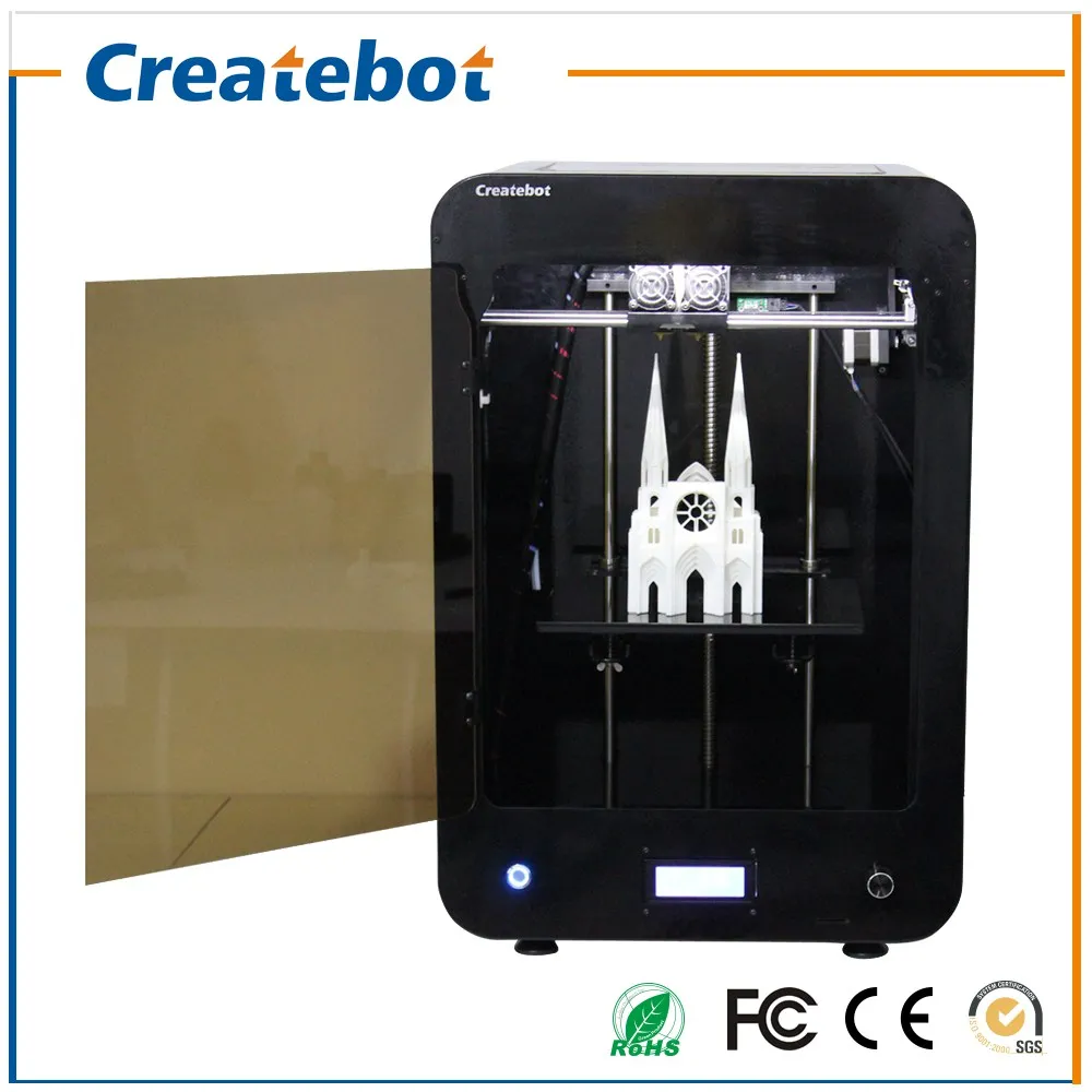 LCD Screen Createbot MAX 3d Printer 280*250*400mm Large Printing Size 3d-Printer Kit With 1KG Filament 8GB SD card for free
