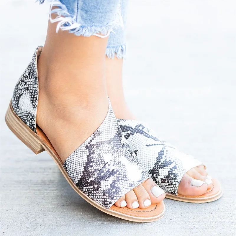 

Litthing Women Sandals Summer Shoes Fashion Casual Rome Peep Toe Low Heels Leopard Square Heel Shoes Sandals Sandalen Sandali