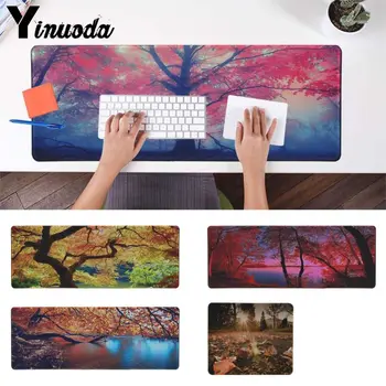 

Yinuoda Non Slip PC Maple tree Keyboards pad desk mat Rubber Gaming mousepad Desk Mat Smooth Writing Pad Desktops Mate anime