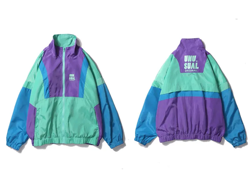 Color Block Patchwork Windbreaker Jackets 8